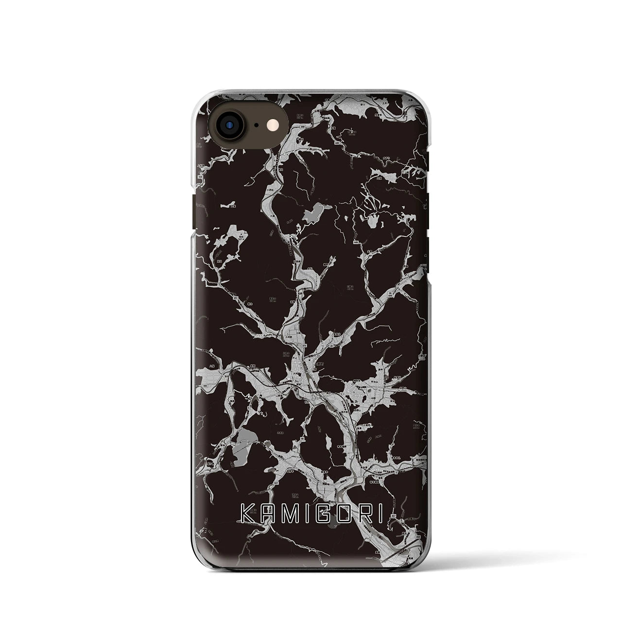 【上郡（兵庫県）】地図柄iPhoneケース（クリアタイプ）