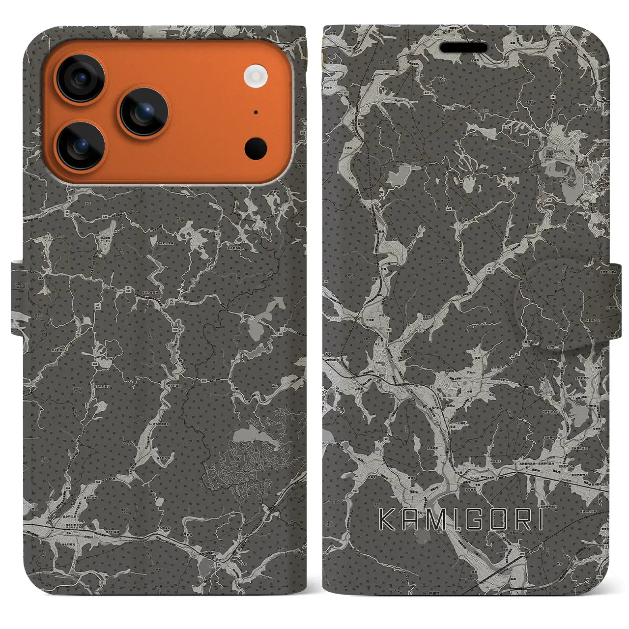 【上郡（兵庫県）】地図柄iPhoneケース（手帳タイプ）