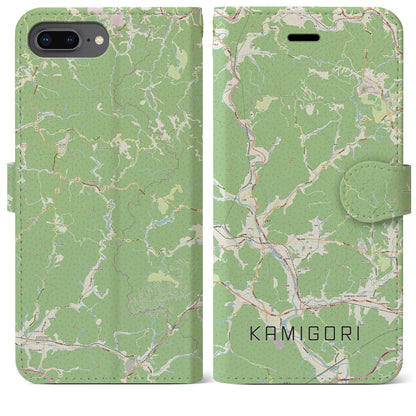 【上郡（兵庫県）】地図柄iPhoneケース（手帳タイプ）ナチュラル・iPhone 8Plus /7Plus / 6sPlus / 6Plus 用