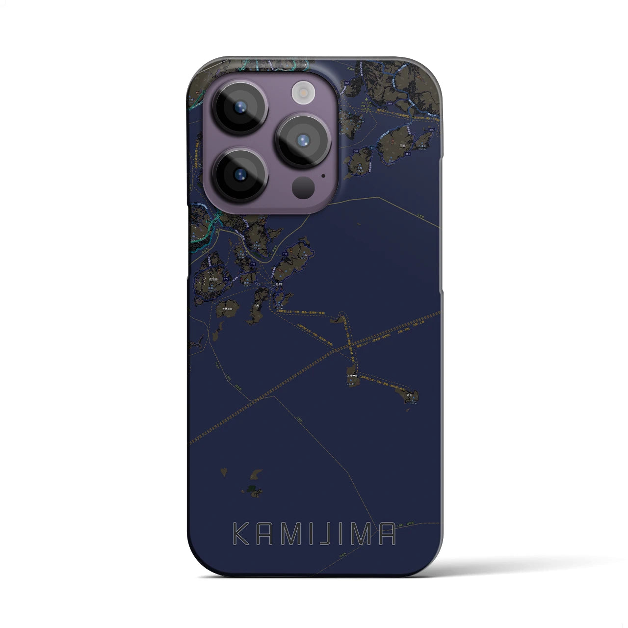 【上島（愛媛県）】地図柄iPhoneケース（バックカバータイプ）