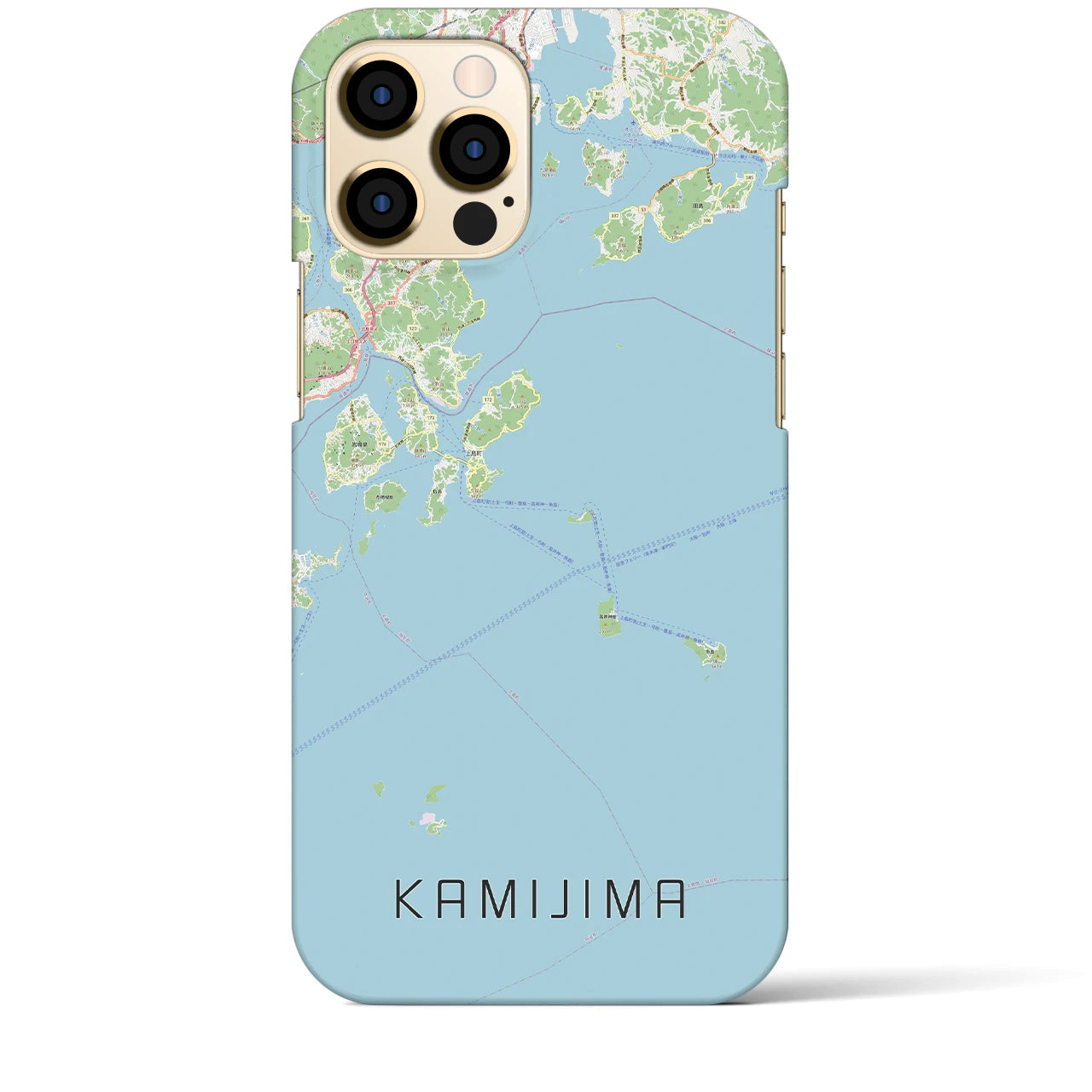 【上島（愛媛県）】地図柄iPhoneケース（バックカバータイプ）