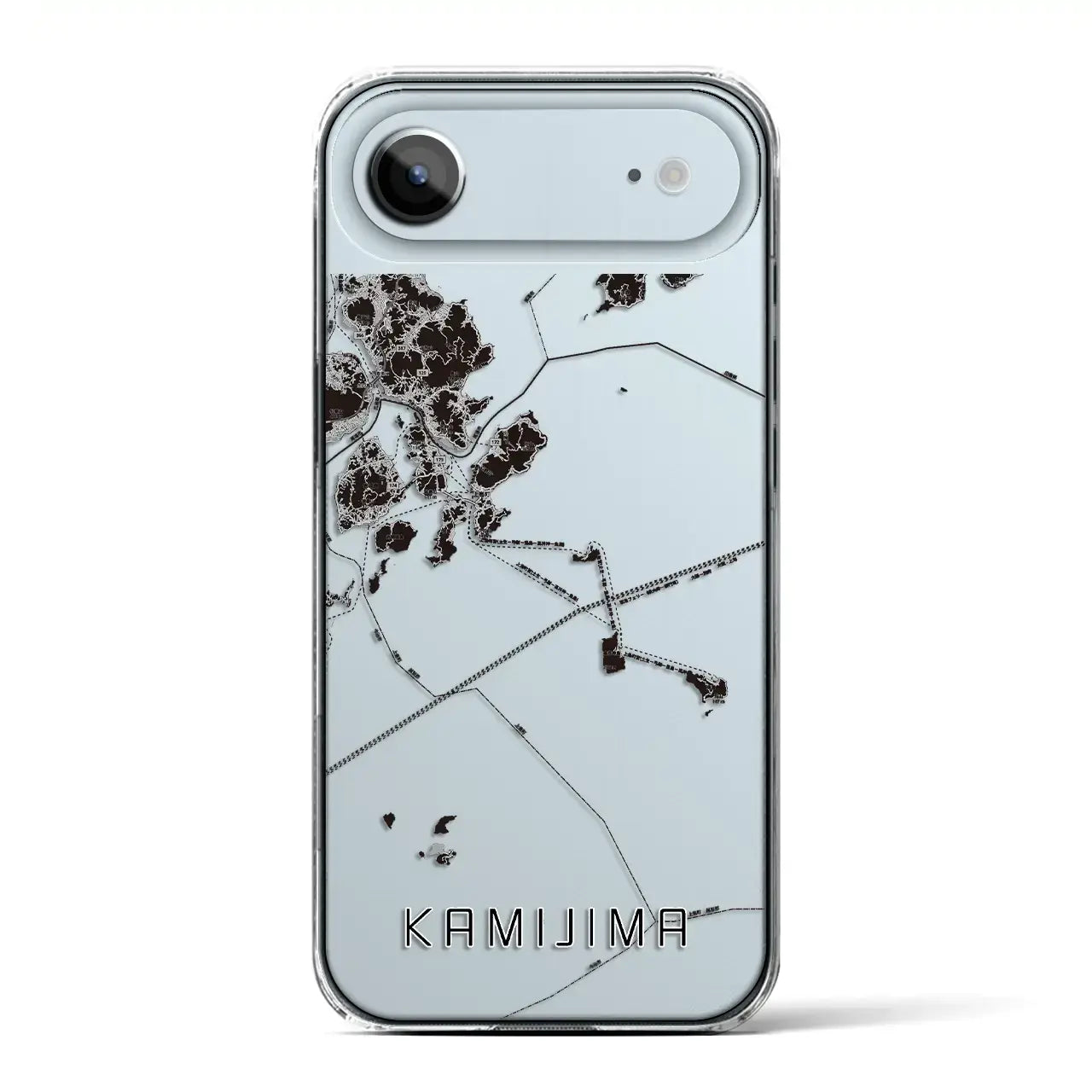 【上島（愛媛県）】地図柄iPhoneケース（クリアタイプ）