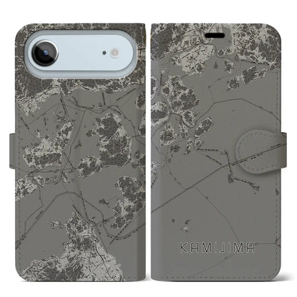 【上島（愛媛県）】地図柄iPhoneケース（手帳タイプ）