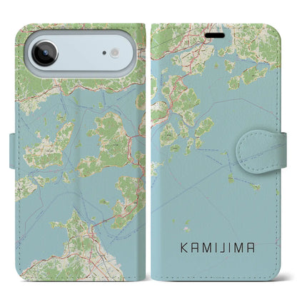 【上島（愛媛県）】地図柄iPhoneケース（手帳タイプ）