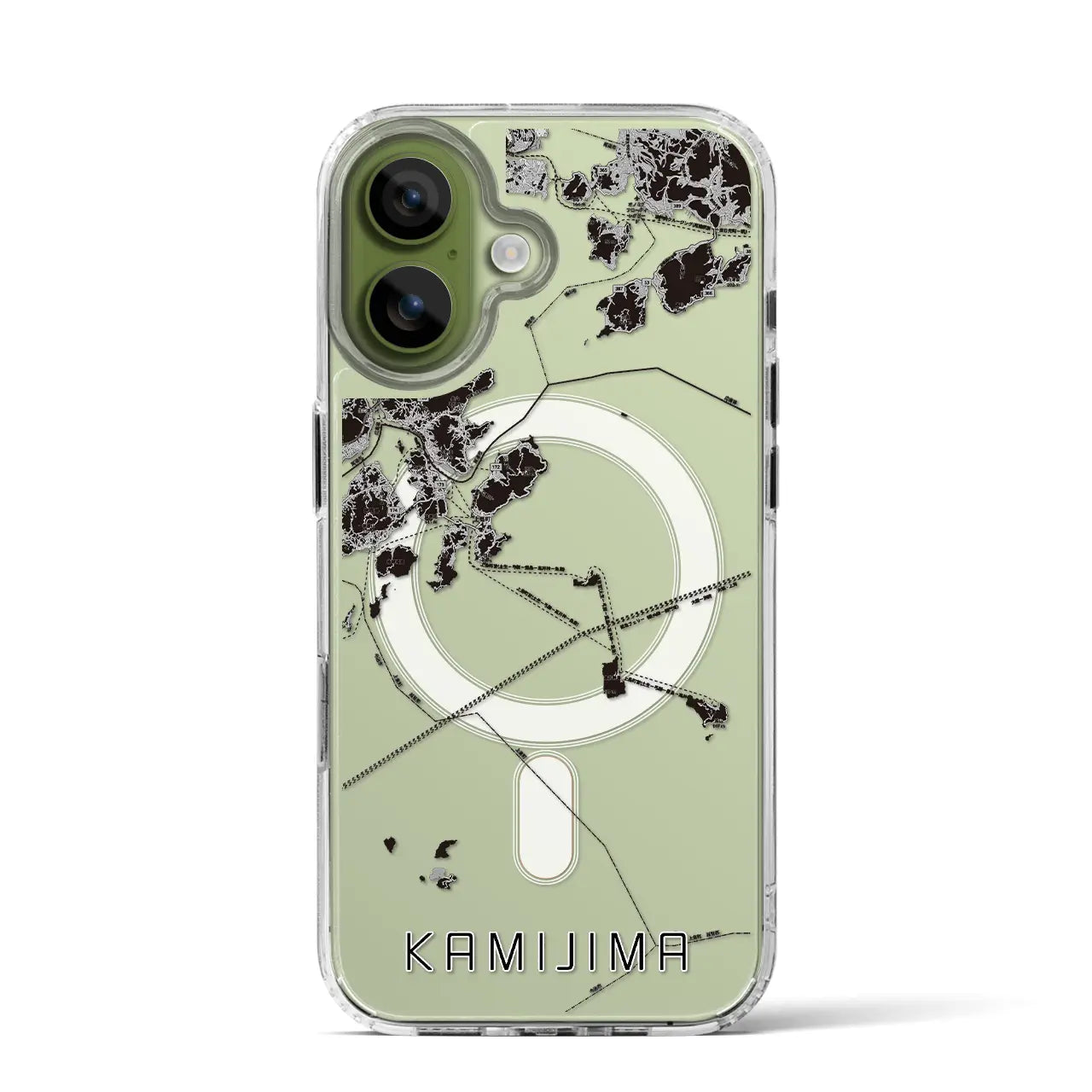 【上島（愛媛県）】地図柄iPhoneケース（MagSafeタイプ）