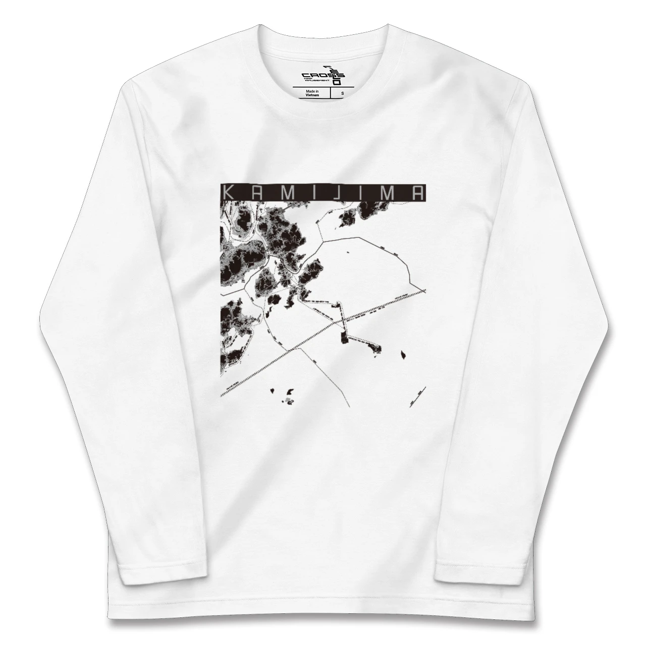 【上島（愛媛県）】地図柄ロングスリーブTシャツ