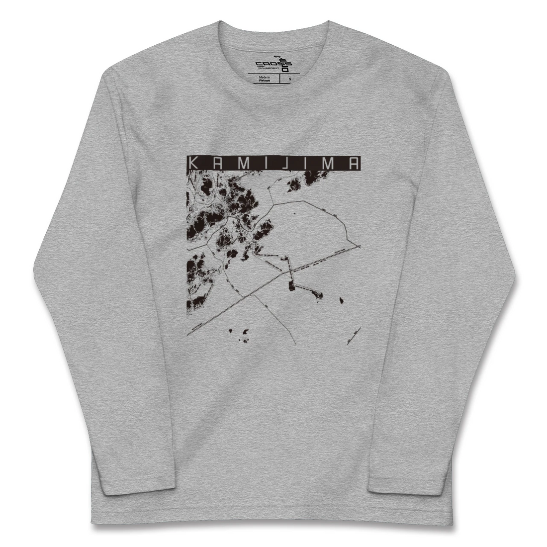 【上島（愛媛県）】地図柄ロングスリーブTシャツ