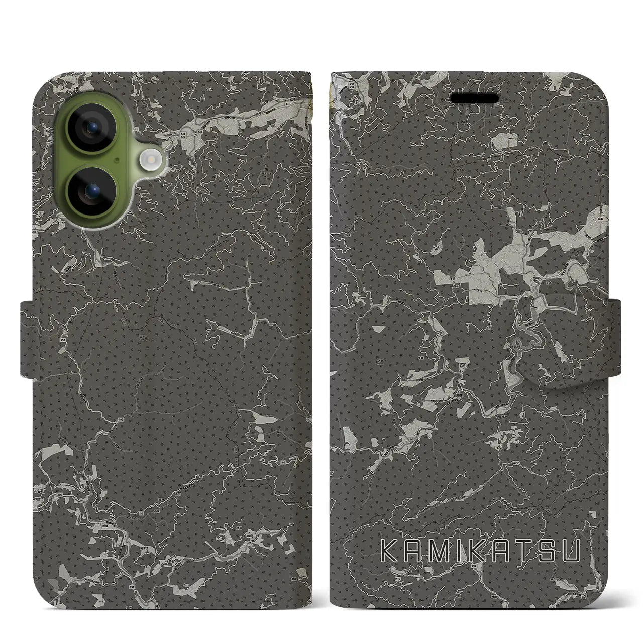 【上勝（徳島県）】地図柄iPhoneケース（手帳タイプ）