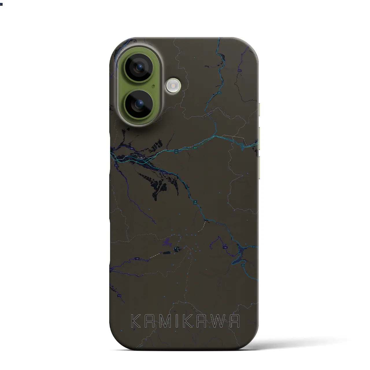 【上川（北海道）】地図柄iPhoneケース（バックカバータイプ）