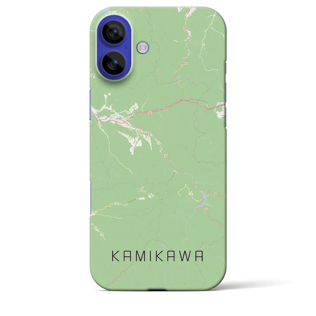 【上川(北海道)】地図柄iPhoneケース(バックカバータイプ)ナチュラル・iPhone 16 Pro Max 用