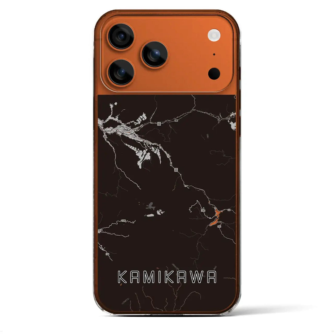 【上川（北海道）】地図柄iPhoneケース（クリアタイプ）