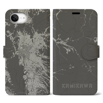 【上川（北海道）】地図柄iPhoneケース（手帳タイプ）