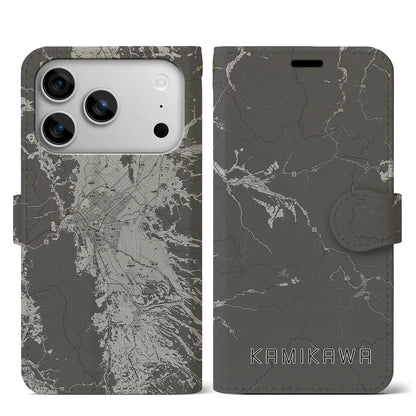 【上川（北海道）】地図柄iPhoneケース（手帳タイプ）