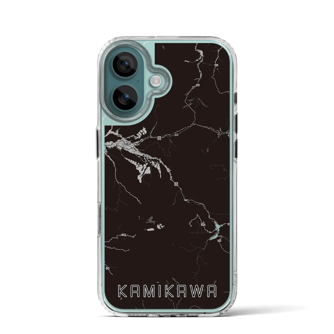 【上川（北海道）】地図柄iPhoneケース（MagSafeタイプ）モノトーン・iPhone 16 Pro 用