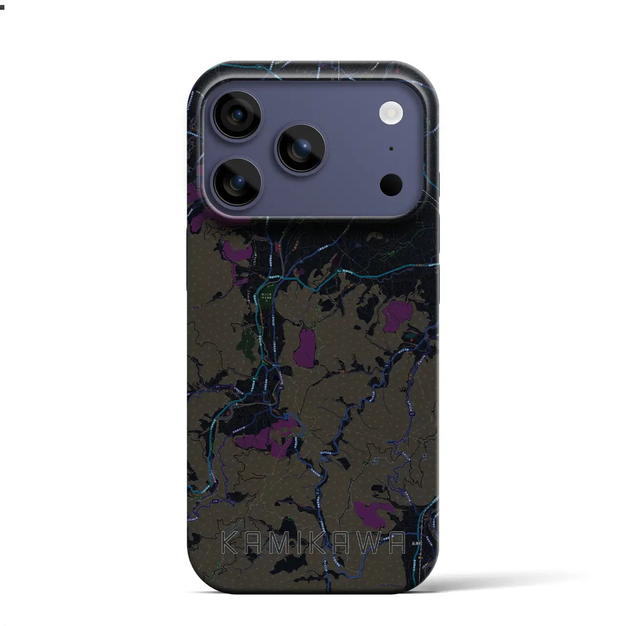 【神川（埼玉県）】地図柄iPhoneケース（バックカバータイプ）