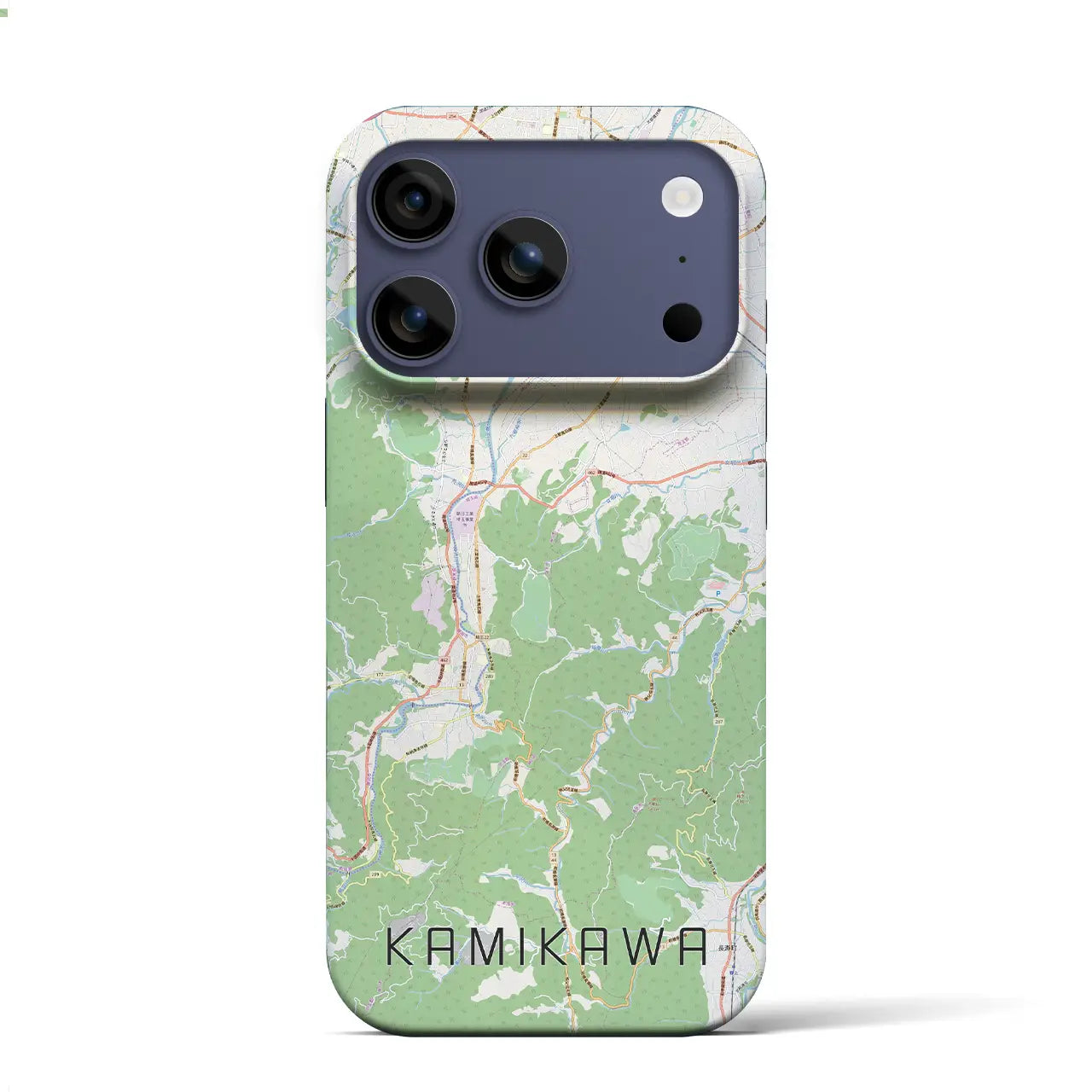 【神川（埼玉県）】地図柄iPhoneケース（バックカバータイプ）