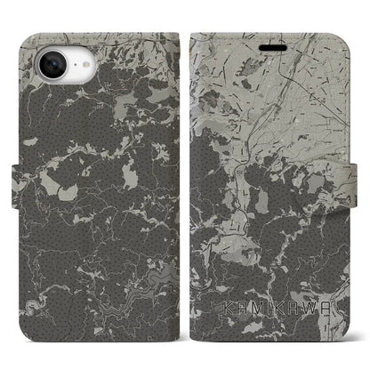 【神川（埼玉県）】地図柄iPhoneケース（手帳タイプ）