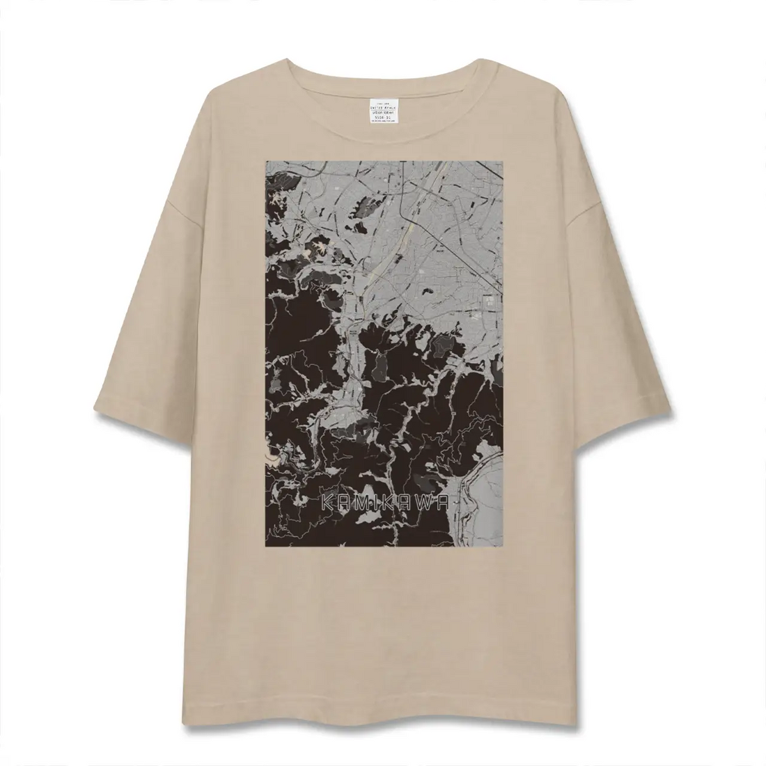 【神川(埼玉県)】地図柄ビッグシルエットTシャツ