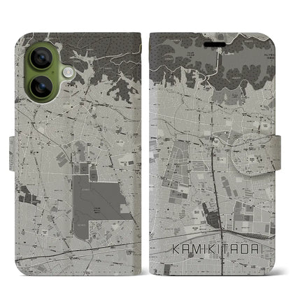 【上北台（東京都）】地図柄iPhoneケース（手帳タイプ）