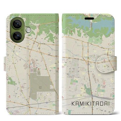 【上北台（東京都）】地図柄iPhoneケース（手帳タイプ）