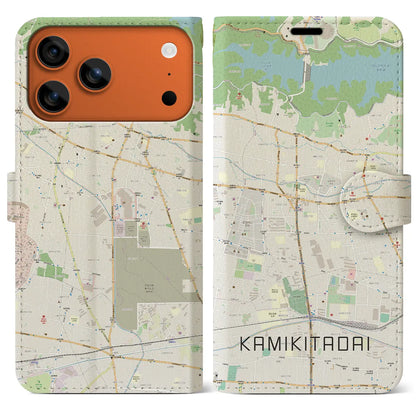 【上北台（東京都）】地図柄iPhoneケース（手帳タイプ）