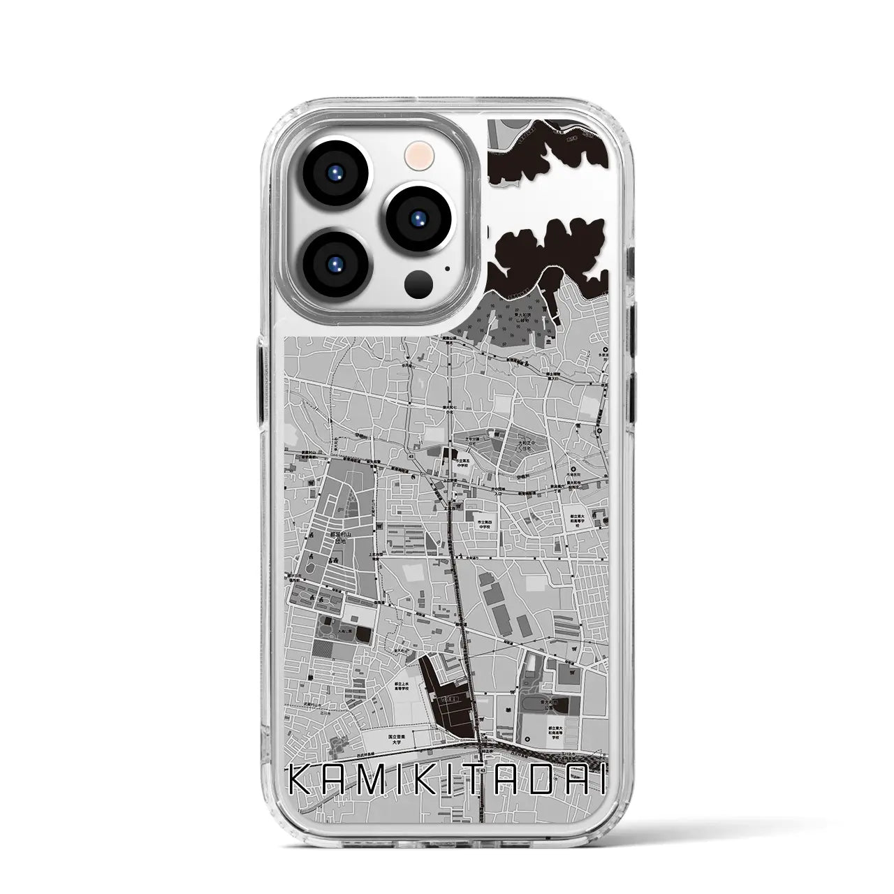 【上北台（東京都）】地図柄iPhoneケース（MagSafeタイプ）