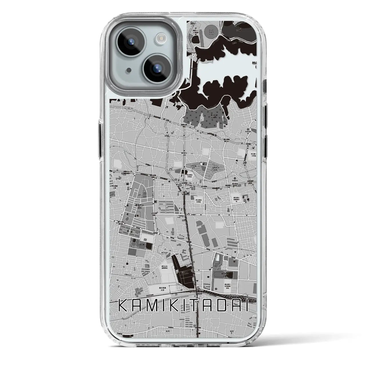 【上北台（東京都）】地図柄iPhoneケース（MagSafeタイプ）