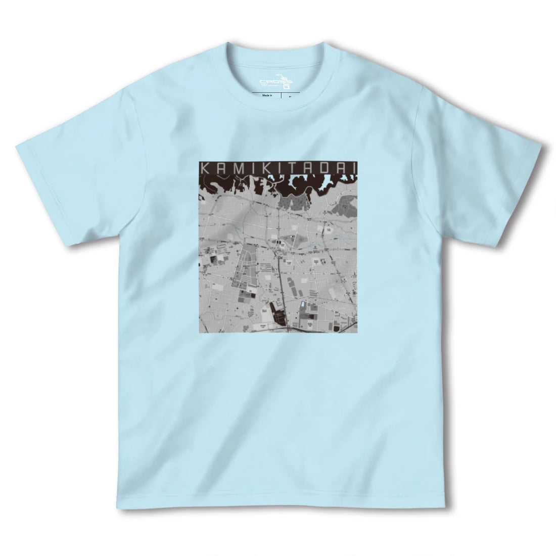 【上北台(東京都)】地図柄ヘビーウェイトTシャツ