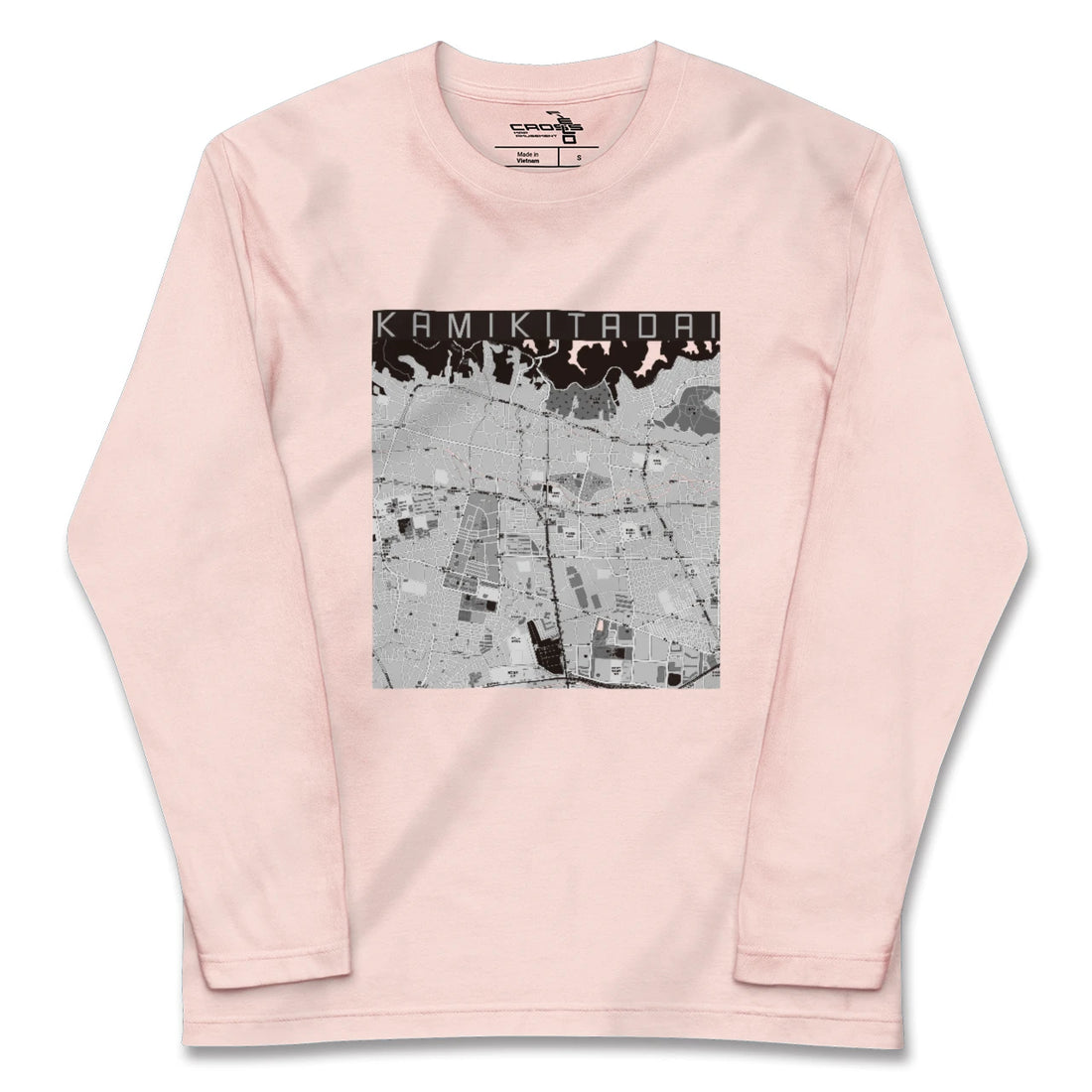 【上北台(東京都)】地図柄ロングスリーブTシャツ