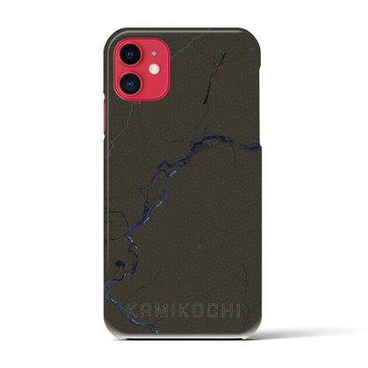 【上高地（長野県）】地図柄iPhoneケース（バックカバータイプ）