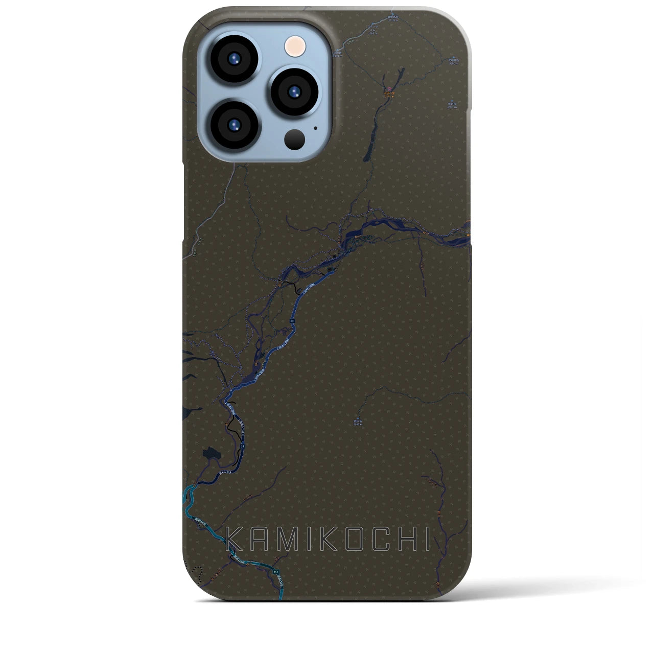 【上高地（長野県）】地図柄iPhoneケース（バックカバータイプ）