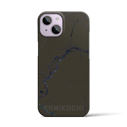 【上高地（長野県）】地図柄iPhoneケース（バックカバータイプ）