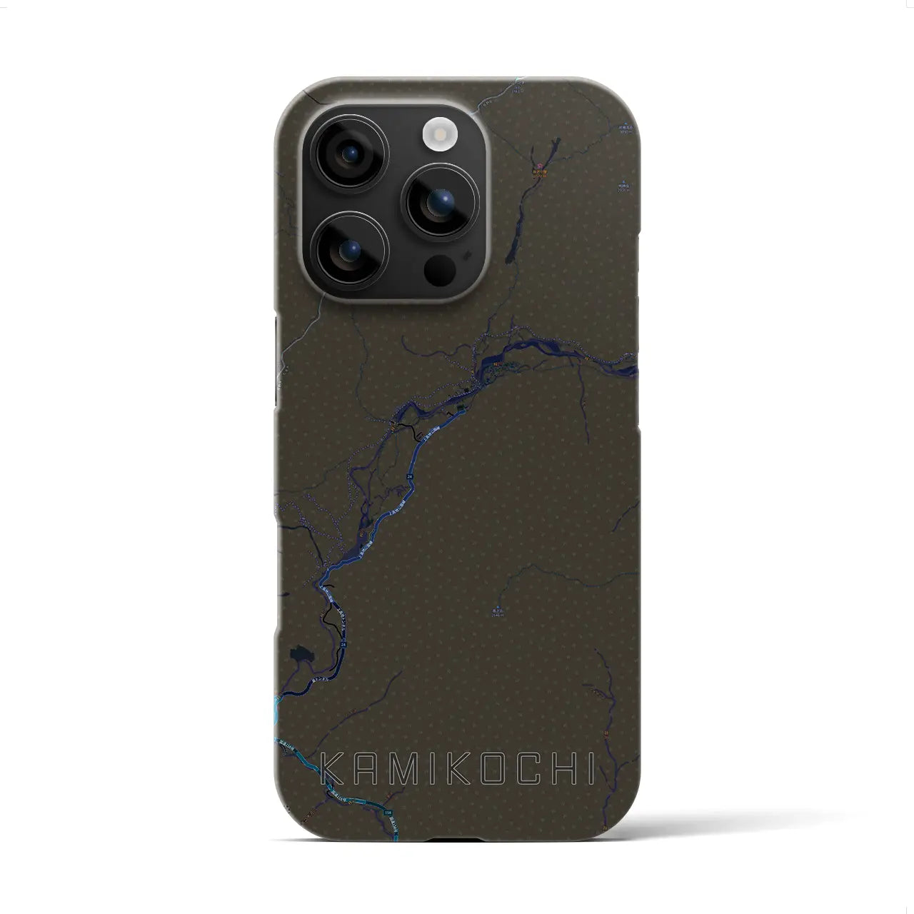 【上高地（長野県）】地図柄iPhoneケース（バックカバータイプ）