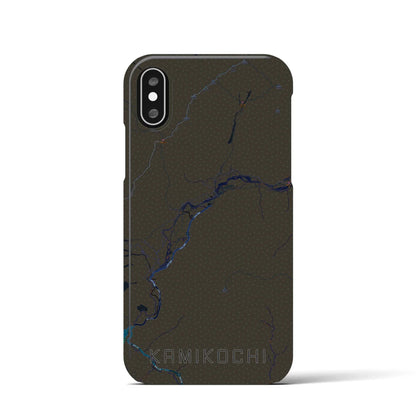 【上高地（長野県）】地図柄iPhoneケース（バックカバータイプ）