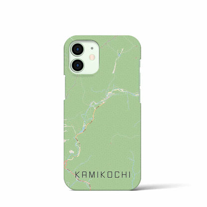 【上高地（長野県）】地図柄iPhoneケース（バックカバータイプ）
