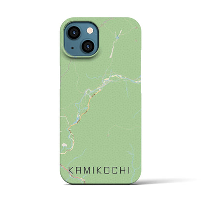 【上高地（長野県）】地図柄iPhoneケース（バックカバータイプ）