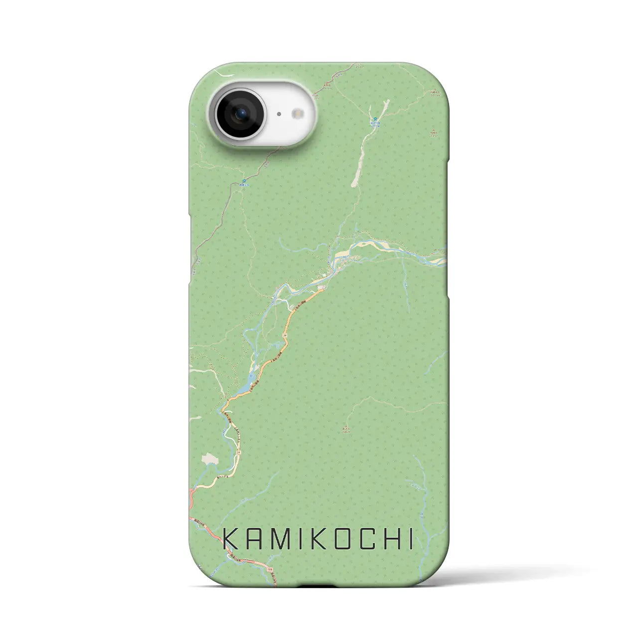 【上高地（長野県）】地図柄iPhoneケース（バックカバータイプ）