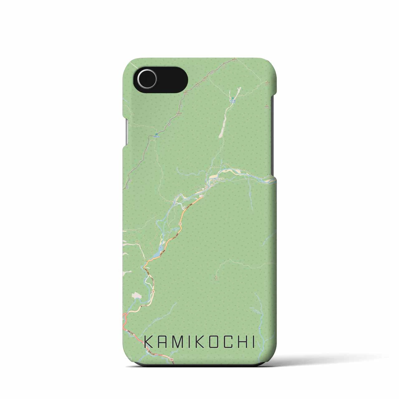 【上高地（長野県）】地図柄iPhoneケース（バックカバータイプ）