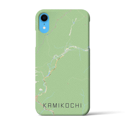 【上高地（長野県）】地図柄iPhoneケース（バックカバータイプ）