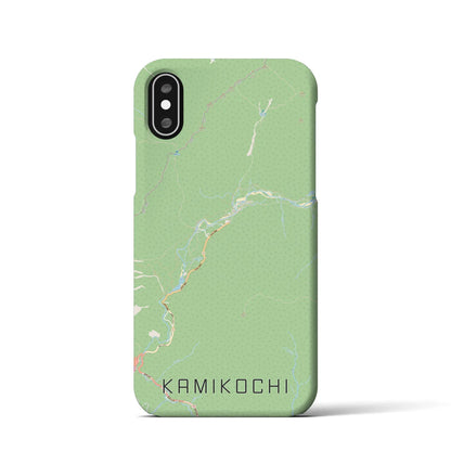 【上高地（長野県）】地図柄iPhoneケース（バックカバータイプ）