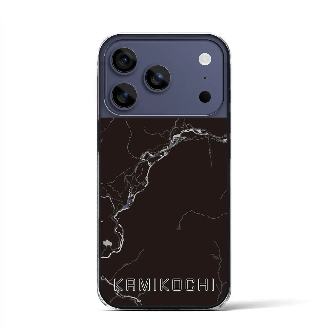 【上高地（長野県）】地図柄iPhoneケース（クリアタイプ）