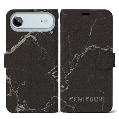 【上高地（長野県）】地図柄iPhoneケース（手帳タイプ）