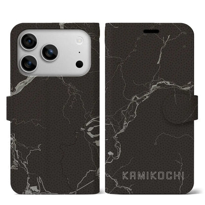 【上高地（長野県）】地図柄iPhoneケース（手帳タイプ）