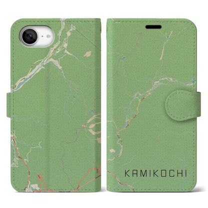 【上高地（長野県）】地図柄iPhoneケース（手帳タイプ）