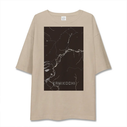【上高地（長野県）】地図柄ビッグシルエットTシャツ