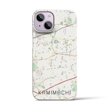 【上町（東京都）】地図柄iPhoneケース（バックカバータイプ）