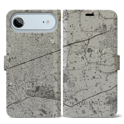 【上町（東京都）】地図柄iPhoneケース（手帳タイプ）