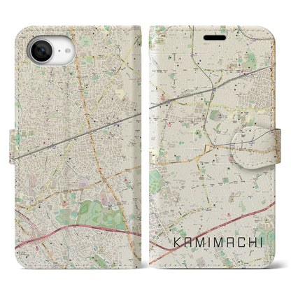 【上町（東京都）】地図柄iPhoneケース（手帳タイプ）