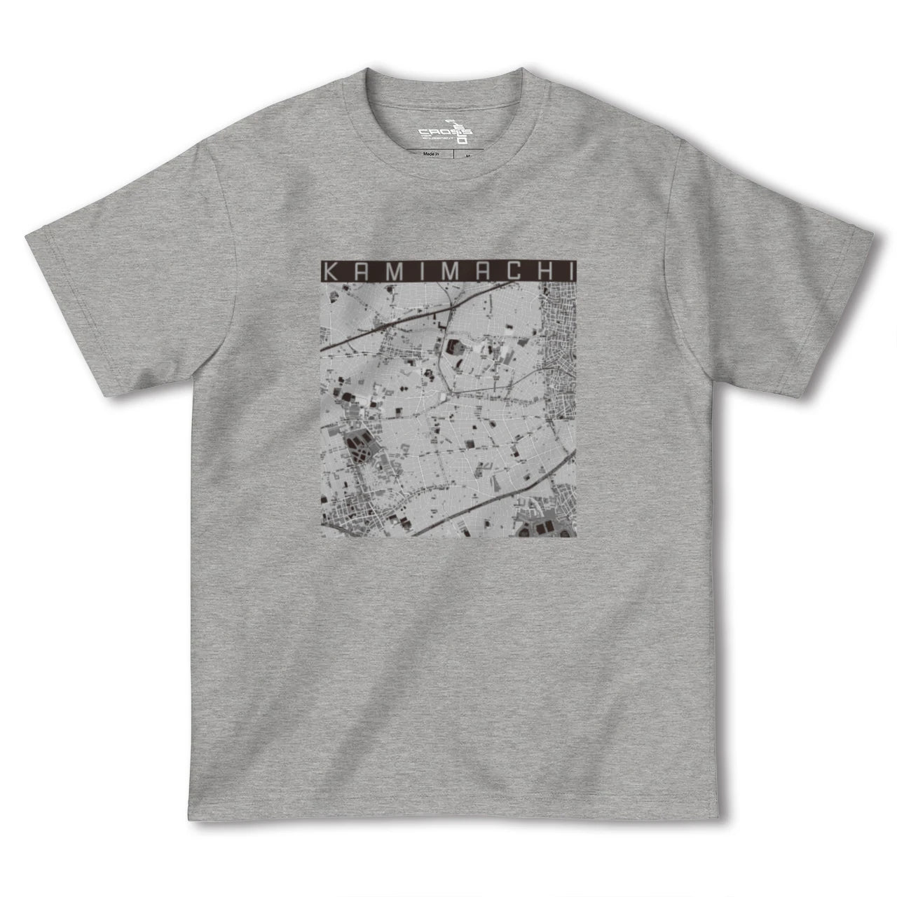 【上町（東京都）】地図柄ヘビーウェイトTシャツ