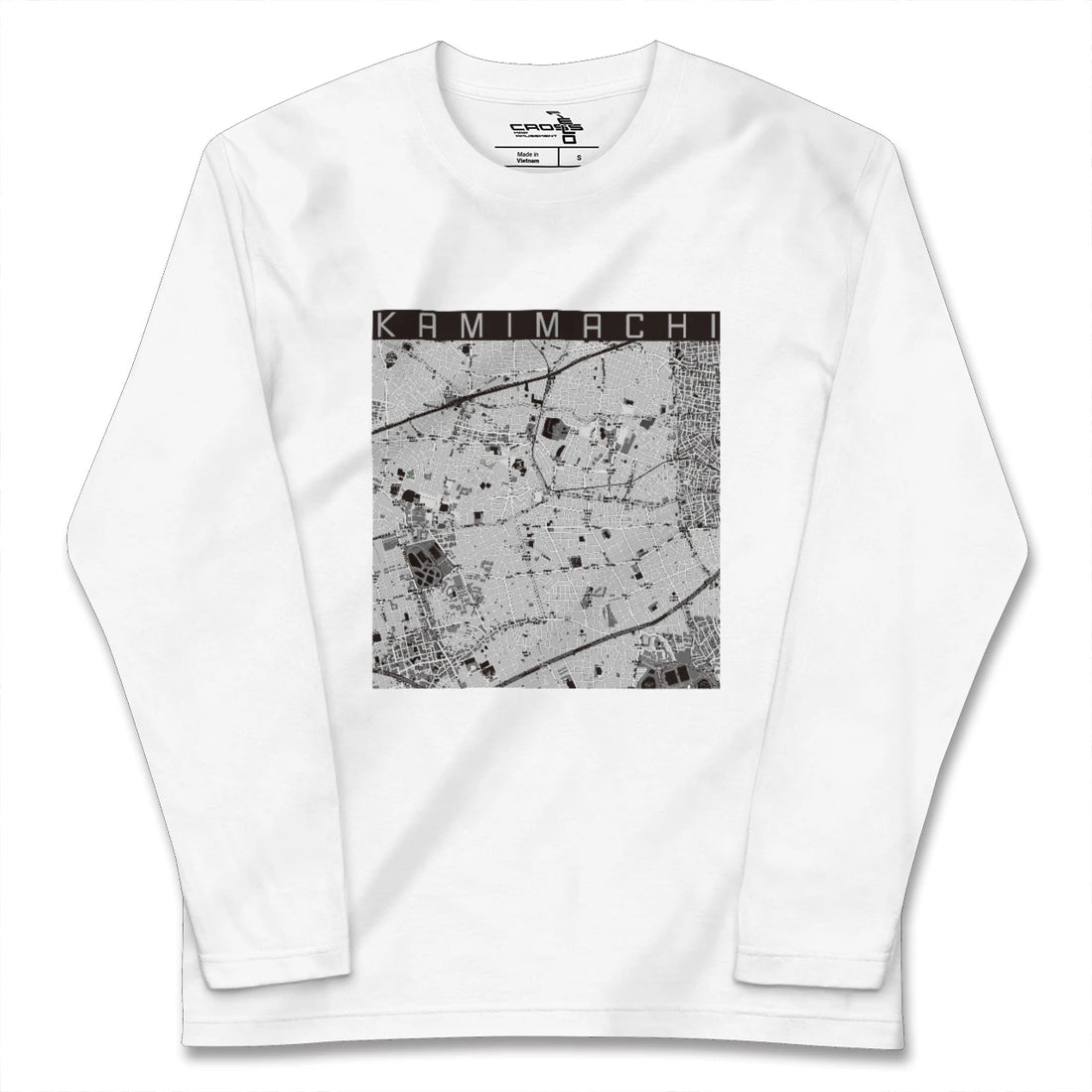 【上町(東京都)】地図柄ロングスリーブTシャツ